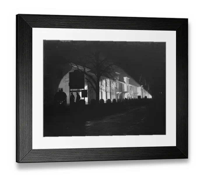 Framed Print : Lamorbey House in Sidcup, Kent, floodlit at night. 1939 Framed Print : Lamorbey House in Sidcup, Kent, floodlit at night. 1939