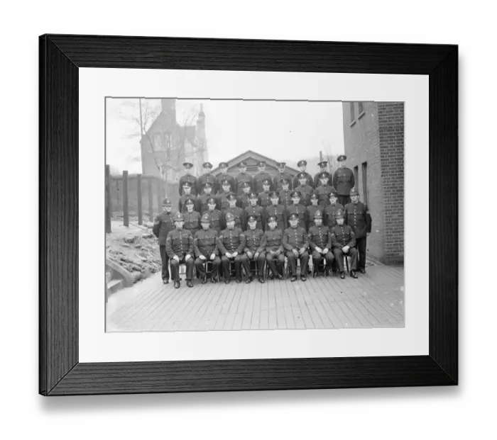 Framed Print : 1940 Police squadron at Shooters Hill, Kent, England Framed Print : 1940 Police squadron at Shooters Hill, Kent, England