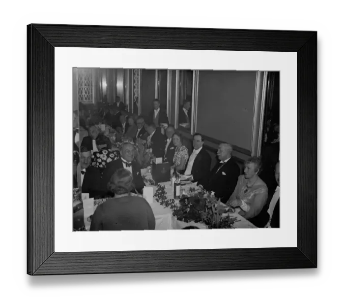 Framed Print : Dinner in honour of Mr Frank Clark, retiring Conservative Member of Parliament for