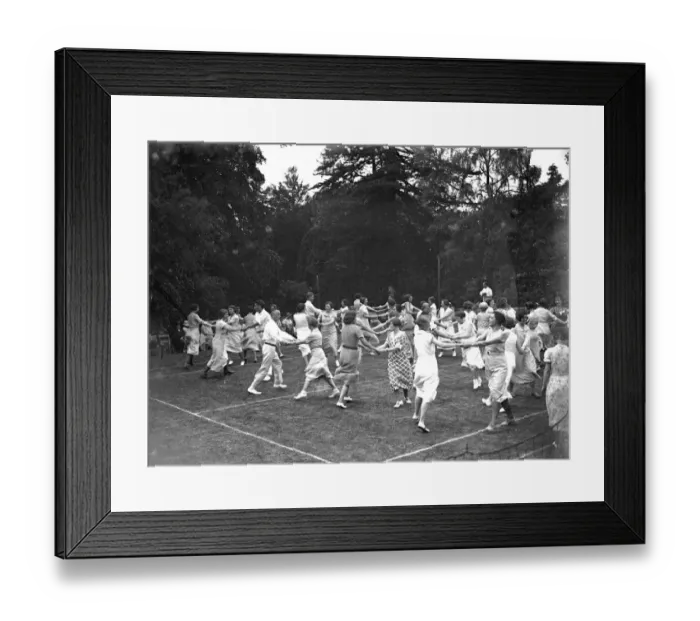 Framed Print : Folk dancing in Orpington, Kent. 1934 dance / dancing / party season / celebration Framed Print : Folk dancing in Orpington, Kent. 1934 dance / dancing / party season / celebration