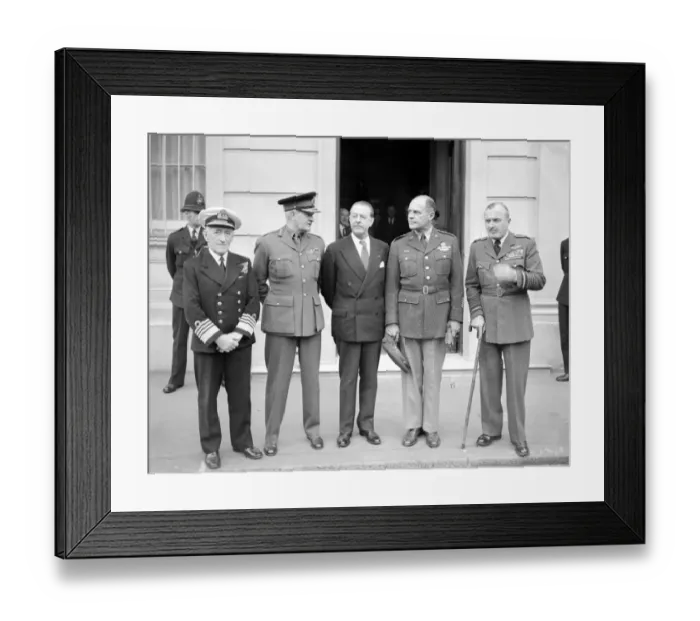 Framed Print : London: Posing outside No 1 Carlton Gardens, London residence of the Defence Minister Framed Print : London: Posing outside No 1 Carlton Gardens, London residence of the Defence Minister