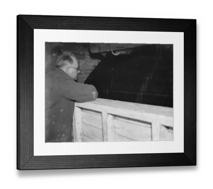 Framed Print : S O Garnham at the water powered, flour East Hill Mill in Ashford, Kent, which