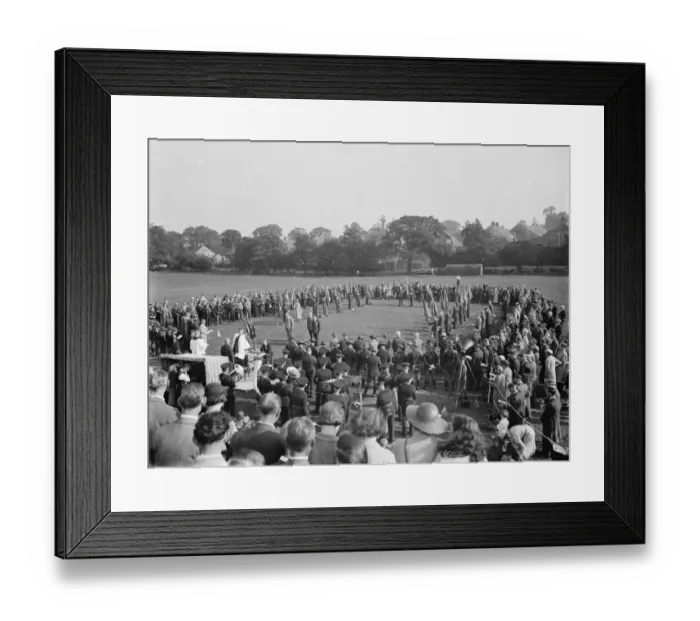 Framed Print : Dedication of the Blackfen British Legion Standard. 26 September 1937 Framed Print : Dedication of the Blackfen British Legion Standard. 26 September 1937