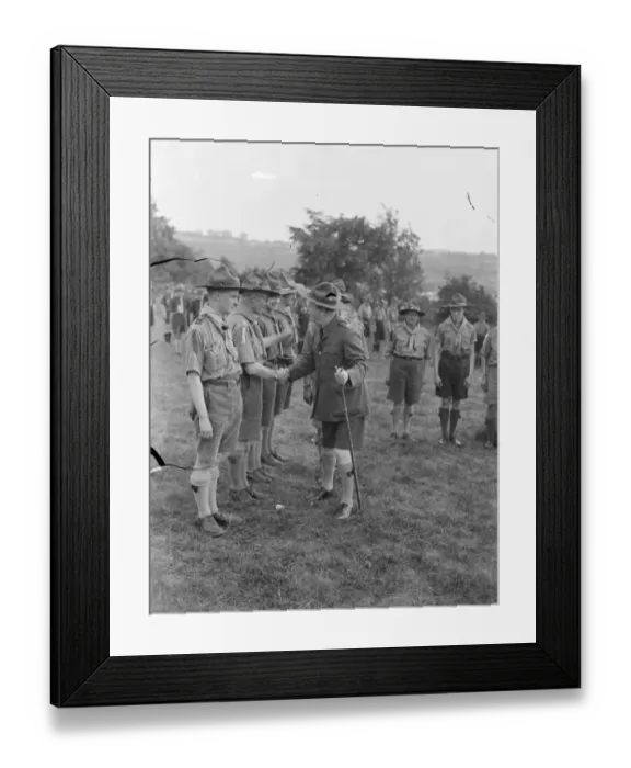 Framed Print : Kent Scouts inspection in preparation for the 5th World Scout Jamboree in Holland Framed Print : Kent Scouts inspection in preparation for the 5th World Scout Jamboree in Holland