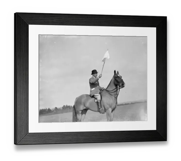 Framed Print : Sir W Smithers on horse back. 1936 Framed Print : Sir W Smithers on horse back. 1936