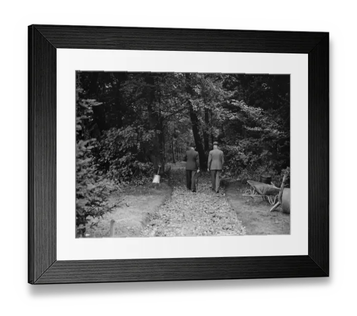 Framed Print : The path at the Old Cottage, Lamorbey, Sidcup, Kent. 1937
