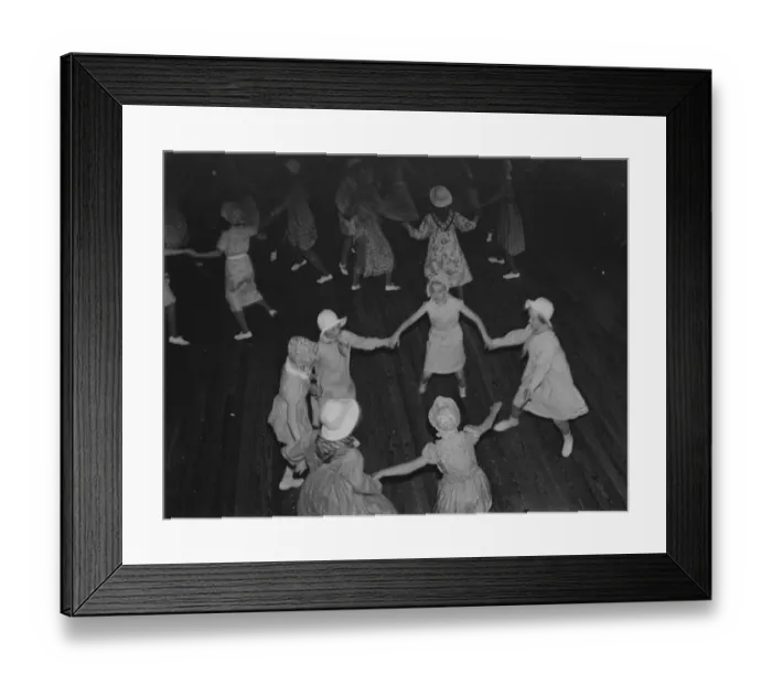 Framed Print : Girls dancing display in Farrington, Kent. 9 June 1937 Framed Print : Girls dancing display in Farrington, Kent. 9 June 1937