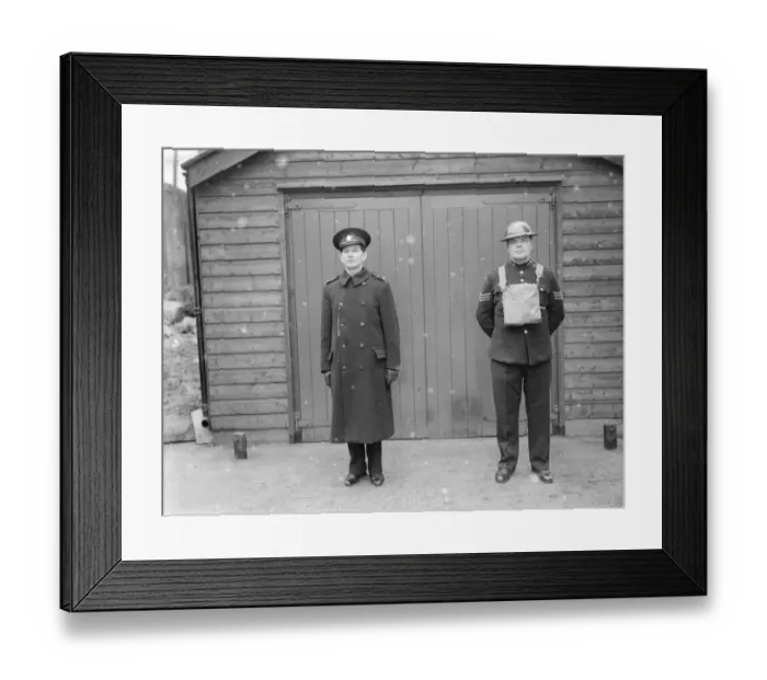 Framed Print : 1940 Police squadron at Shooters Hill, Kent, England Framed Print : 1940 Police squadron at Shooters Hill, Kent, England
