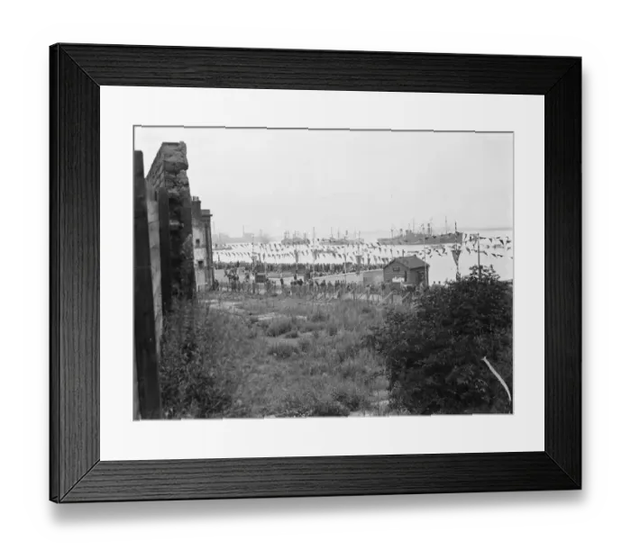 Framed Print : Crowds look at the collection of water vessels on the Thames which are part of Framed Print : Crowds look at the collection of water vessels on the Thames which are part of
