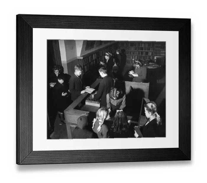 Framed Print : Children run their own Public Library in Dartford. School children of Dartford Framed Print : Children run their own Public Library in Dartford. School children of Dartford