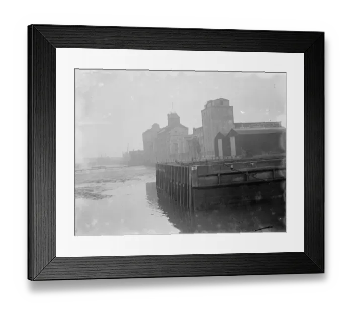 Framed Print : The flour mills on the riverside at Erith in Kent. 1936 Framed Print : The flour mills on the riverside at Erith in Kent. 1936