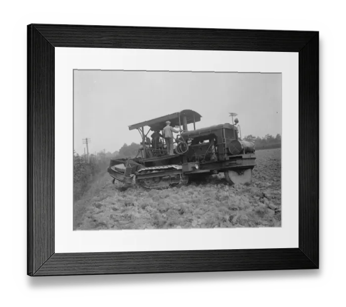 Framed Print : A Gyrotiller at work in a field in Staplehurst, Kent. 1937 Framed Print : A Gyrotiller at work in a field in Staplehurst, Kent. 1937
