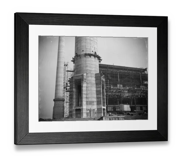 Framed Print : A general view of the new coal electric power station under construction near Dartford Framed Print : A general view of the new coal electric power station under construction near Dartford