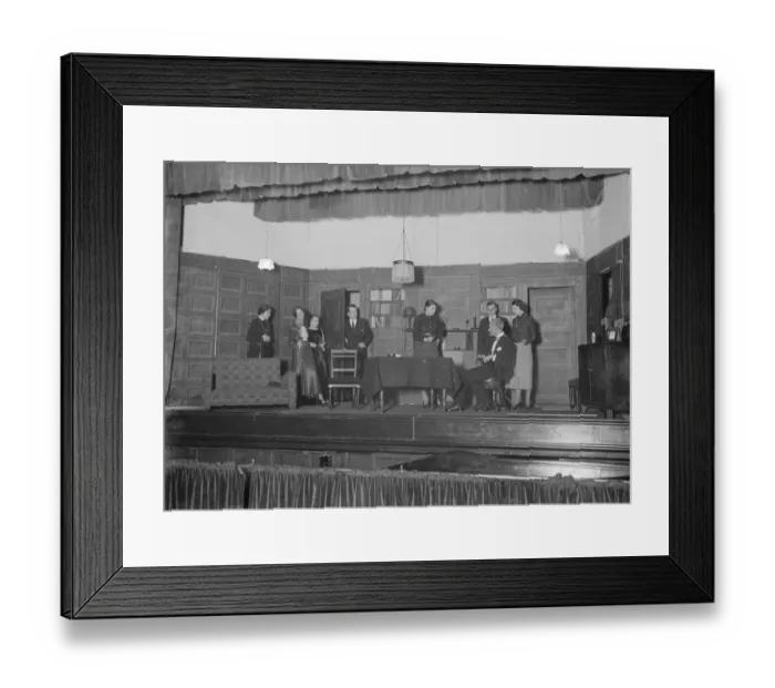 Framed Print : Play - amateur dramatics. 1935 Framed Print : Play - amateur dramatics. 1935