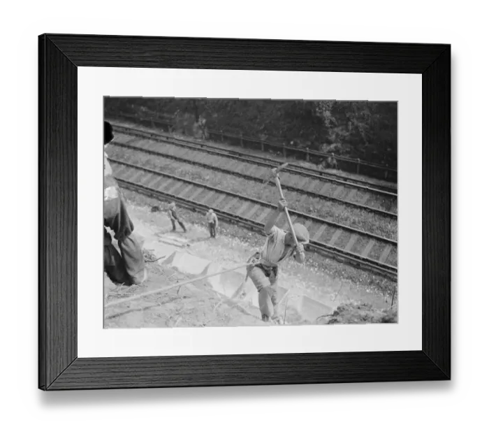 Framed Print : Working on embankment for Dartford, Power Station. 1937 Framed Print : Working on embankment for Dartford, Power Station. 1937