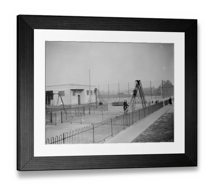 Framed Print : A view of the West Heath playground at Erith, Kent. 1938 Framed Print : A view of the West Heath playground at Erith, Kent. 1938