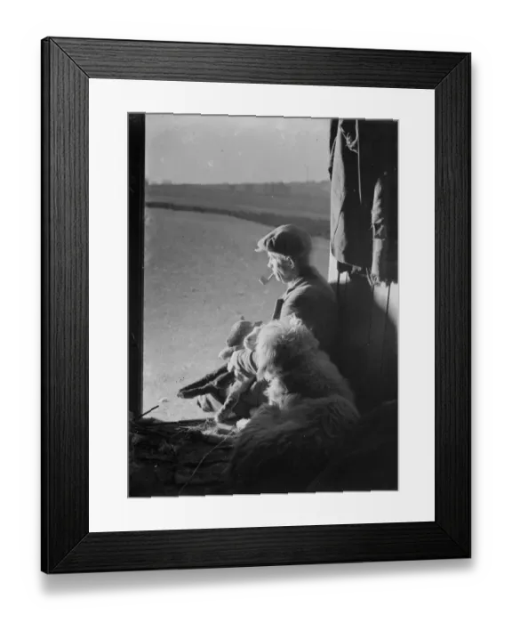 Framed Print : Shepherd at night, Farningham. 1934