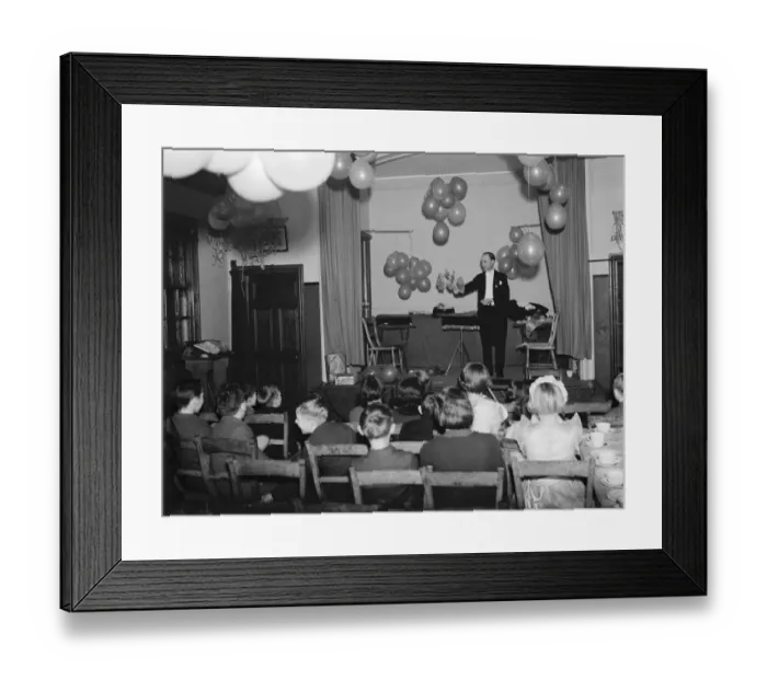 Framed Print : Entertainment at the Conservative Party meeting in Lamorbey, Kent. 1937 Framed Print : Entertainment at the Conservative Party meeting in Lamorbey, Kent. 1937