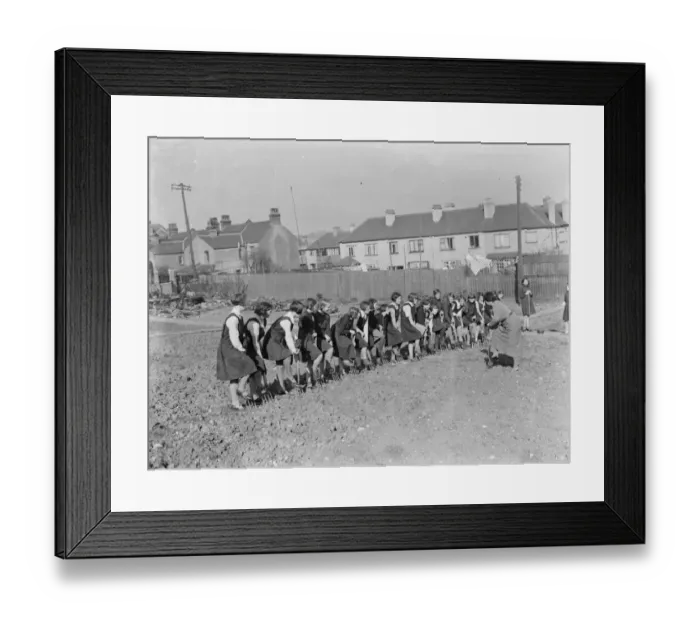 Framed Print : Gardening classes at the Central Girls School in Dartford, Kent. 1937 Framed Print : Gardening classes at the Central Girls School in Dartford, Kent. 1937