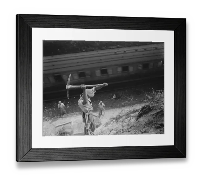 Framed Print : Working on embankment for Dartford, Power Station. 1937 Framed Print : Working on embankment for Dartford, Power Station. 1937