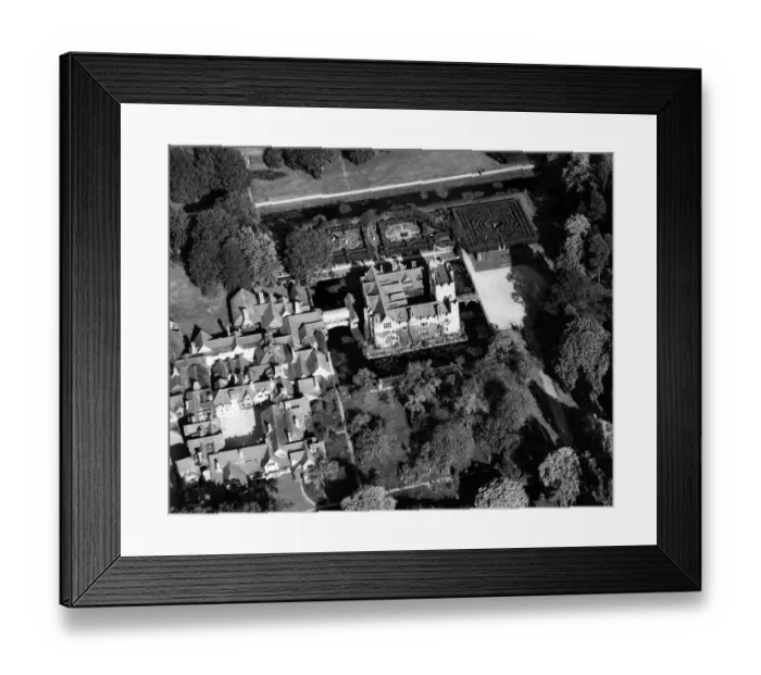 Framed Print : Aerial of Hever Castle and the Tudor Village Near Edenbridge Kent 1962 Framed Print : Aerial of Hever Castle and the Tudor Village Near Edenbridge Kent 1962
