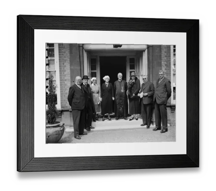 Framed Print : A group photo in front of Alexandra Hospital in Swanley, Kent. 1939 Framed Print : A group photo in front of Alexandra Hospital in Swanley, Kent. 1939