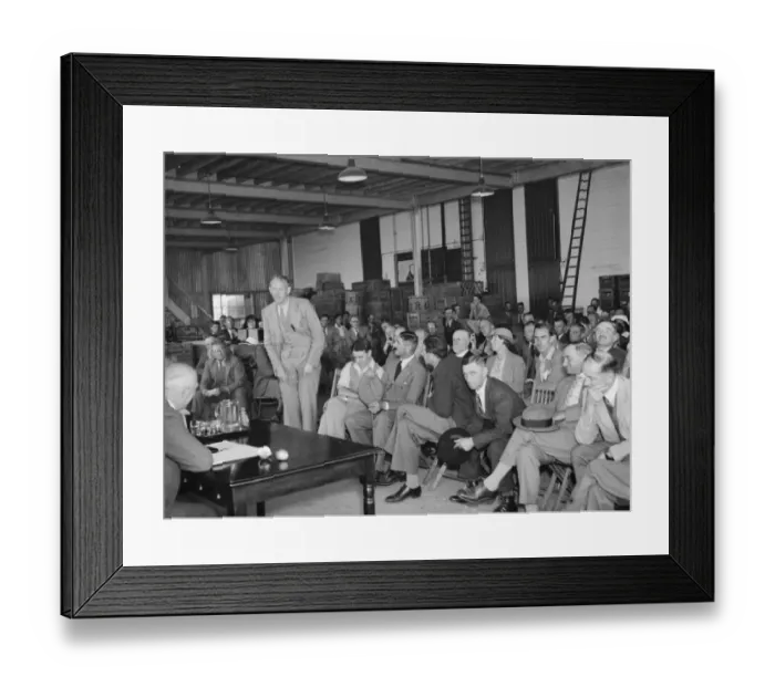 Framed Print : East Malling Research Station open day. Questions from the floor. 1937
