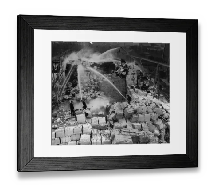 Framed Print : Kent - Dartford Paper Mills fire which burnt for three days - 3 March 1949 Framed Print : Kent - Dartford Paper Mills fire which burnt for three days - 3 March 1949
