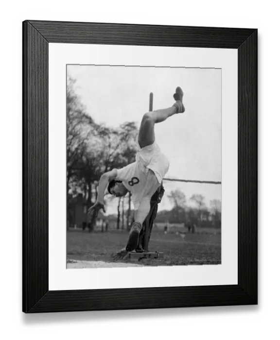 Framed Print : Athlete completing the high jump A TopFoto