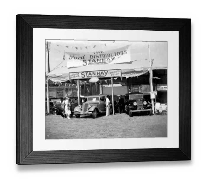 Framed Print : Bedford Trucks stand at Tunbridge Wells Show. 1934 Framed Print : Bedford Trucks stand at Tunbridge Wells Show. 1934