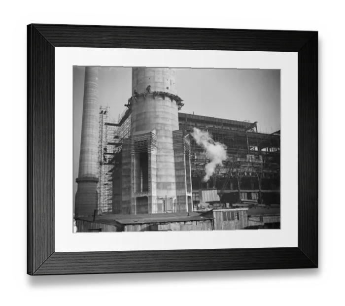 Framed Print : A general view of the new coal electric power station under construction near Dartford Framed Print : A general view of the new coal electric power station under construction near Dartford
