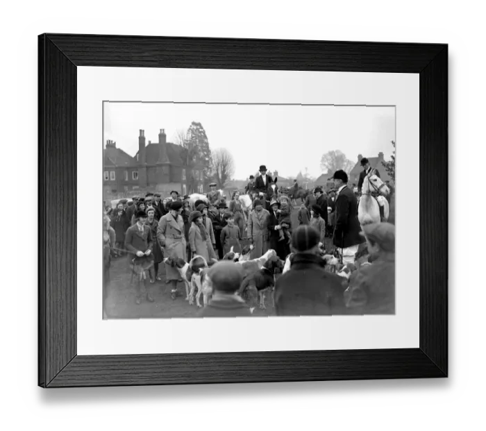 Framed Print : West Kent Hunt at Offam. 1934 Framed Print : West Kent Hunt at Offam. 1934
