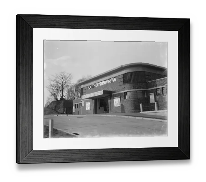 Framed Print : New railway station at St Marys Cray, Kent. 1937 Framed Print : New railway station at St Marys Cray, Kent. 1937