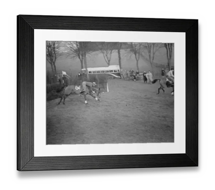 Framed Print : R A point to point, Green Street Green, a fall. 1939 Framed Print : R A point to point, Green Street Green, a fall. 1939