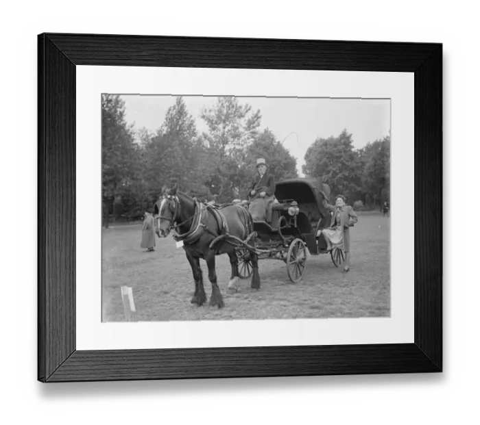 Framed Print : The Gillingham Carnival in Kent. A horse and cart. 1939 Framed Print : The Gillingham Carnival in Kent. A horse and cart. 1939