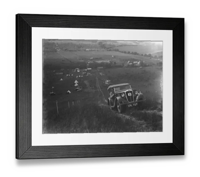Framed Print : Motor hill climb at Farningham. 26 May 1937 Framed Print : Motor hill climb at Farningham. 26 May 1937