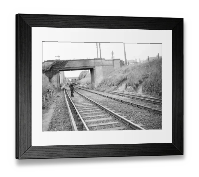 Framed Print : Landslide on the Dartford railtrack. 1935 Framed Print : Landslide on the Dartford railtrack. 1935