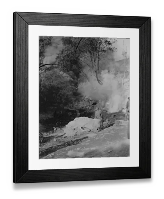 Framed Print : A fresh breakout of fire at the tire dump in Ruxley, Kent. 2 June 1937