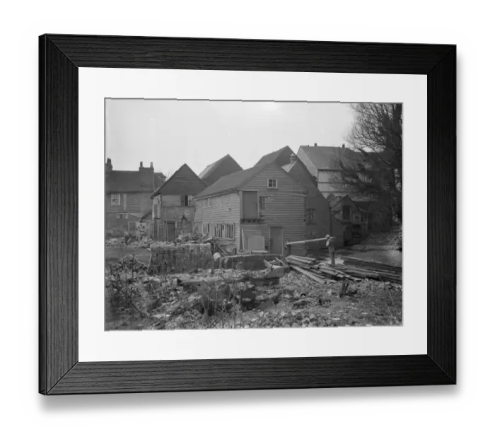 Framed Print : Demolition of the Shoreham Paper Mill. 10 February 1936 Framed Print : Demolition of the Shoreham Paper Mill. 10 February 1936