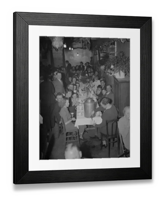 Framed Print : Working the tea urn at the gas works party at St Mary Cray, Kent. 1938
