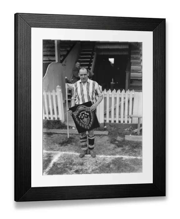 Framed Print : Bob Patrick with Kent senior cup in his hand. 1939 Framed Print : Bob Patrick with Kent senior cup in his hand. 1939