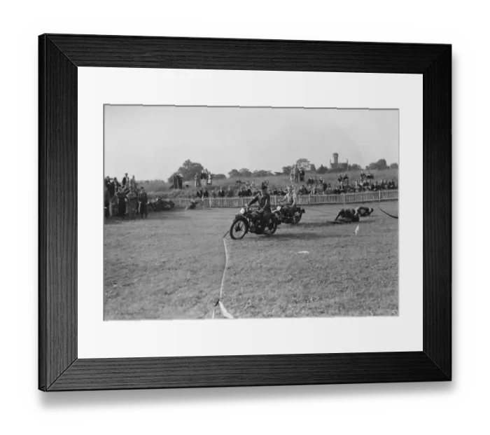Framed Print : The Gravesend and District Motor Cycle Gymkhana in Kent. This race involves