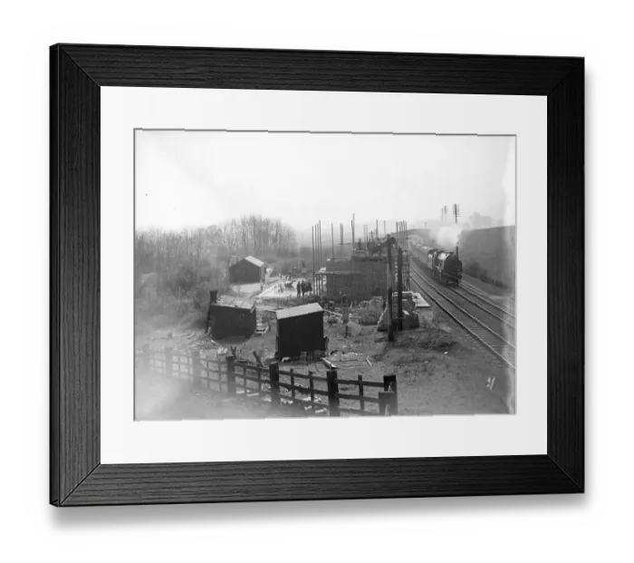 Framed Print : Southern rail electrification at Polhill, Kent. 1933 Framed Print : Southern rail electrification at Polhill, Kent. 1933