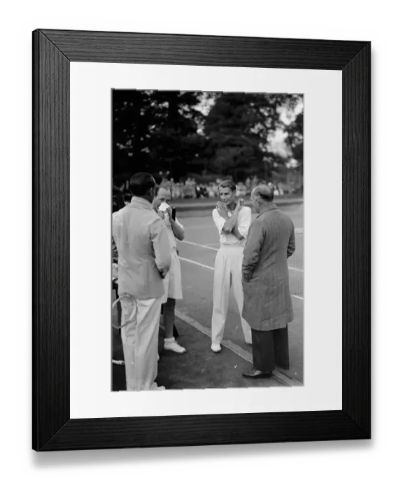 Framed Print : Tennis player, Bunny Austin. 1935 Framed Print : Tennis player, Bunny Austin. 1935