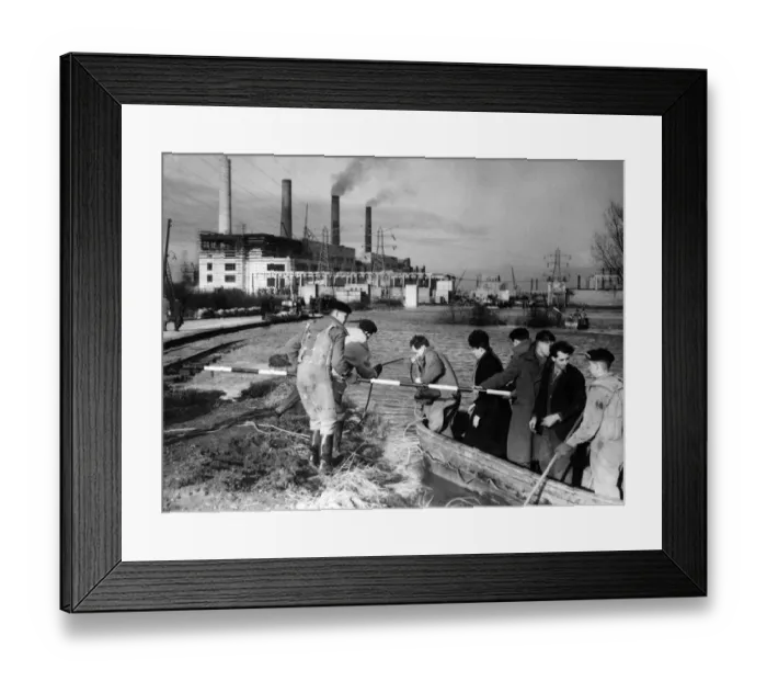Framed Print : The Army Ferry Staff To Isolated Littlebrook Power Station Royal Engineers from Chatham Framed Print : The Army Ferry Staff To Isolated Littlebrook Power Station Royal Engineers from Chatham