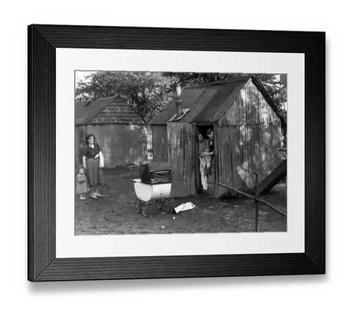 Framed Print : This is Mr Philip Rye and his wife, who have lived in the hut shown in the picture Framed Print : This is Mr Philip Rye and his wife, who have lived in the hut shown in the picture