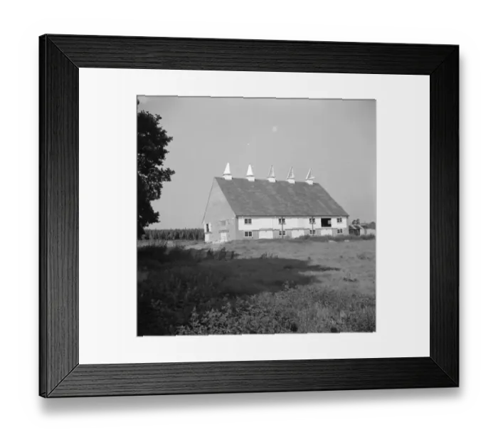 Framed Print : A new type of oast house in Paddock Wood, Kent. 1936 Framed Print : A new type of oast house in Paddock Wood, Kent. 1936