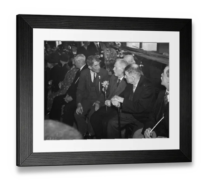 Framed Print : Old folks party in Stone, Kent. 1938