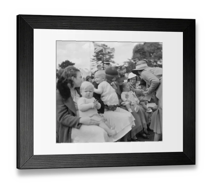 Framed Print : Baby show at Sidcup fete, Kent. 1936 Framed Print : Baby show at Sidcup fete, Kent. 1936