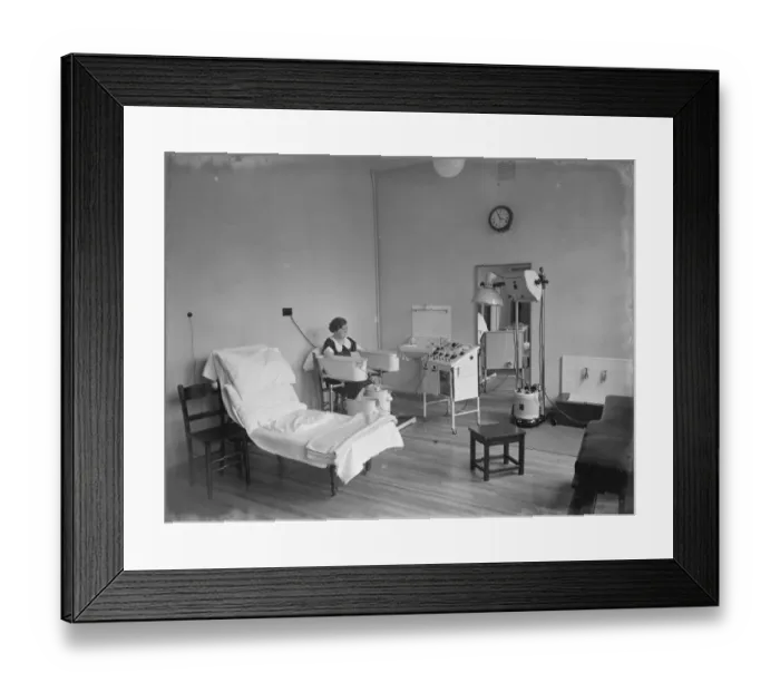 Framed Print : The Sidcup Cottage Hospital in Kent. The clinic centre. 1939 Framed Print : The Sidcup Cottage Hospital in Kent. The clinic centre. 1939